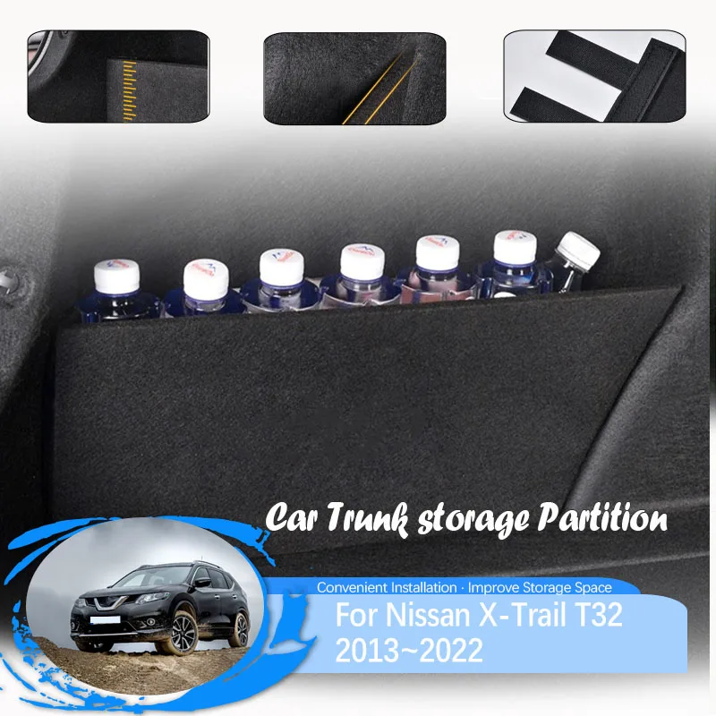 

Car Trunk Storage Partition For Nissan X-Trail Xtrail T32 Rogue 2013~2022 Wood Cargo Storage Cover Left Right Pad Car Accessorie