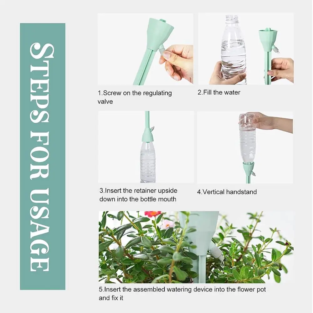 3Pcs Self Watering Spikes Automatic Watering System for Potted Plants Adjustable Water Drip Irrigation System for Home Vacation