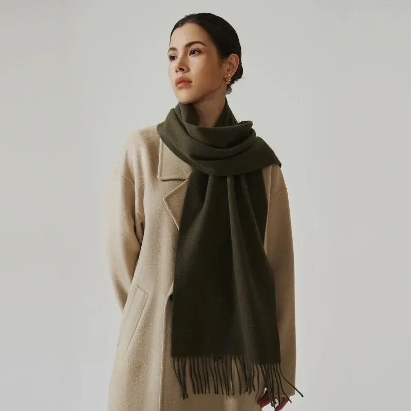 

High-quality men's and women's same solid-color wool scarffa shionable, simple and versatile cashmere shawl in autumn and winter