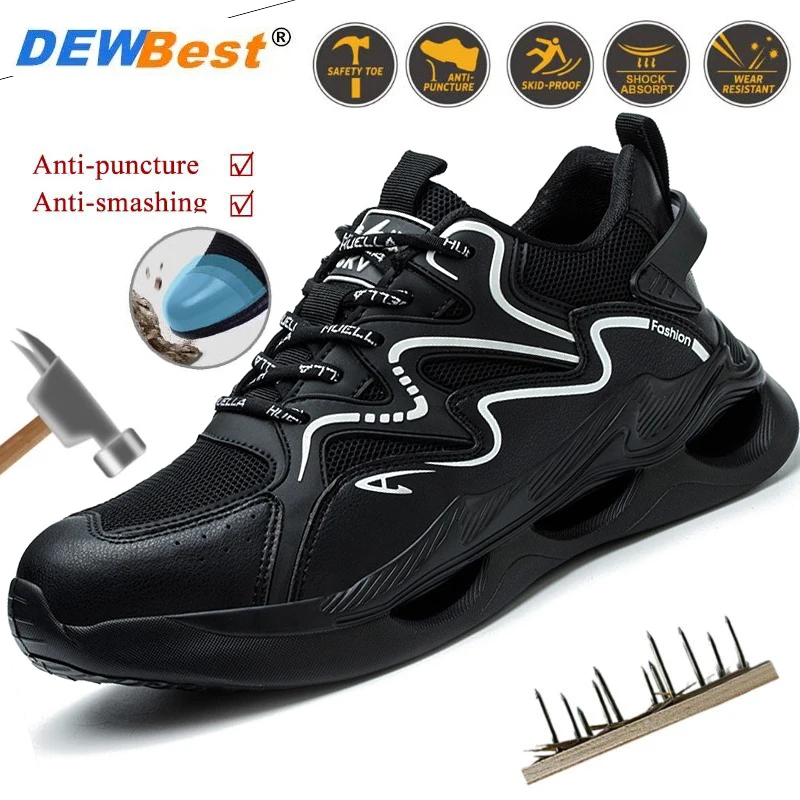 

Spring and summer breathable non-slip wear-resistant work shoes steel head anti-smash anti-puncture protective safety shoes