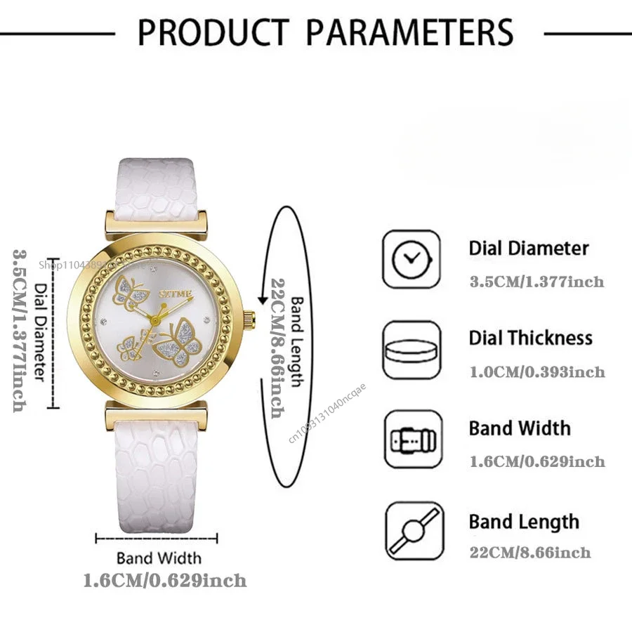 Quartz Watches for Women Luxury Brand Ladies Round Clock Pu Women's Watch Gift Relojes De Mujer Relogio Feminino