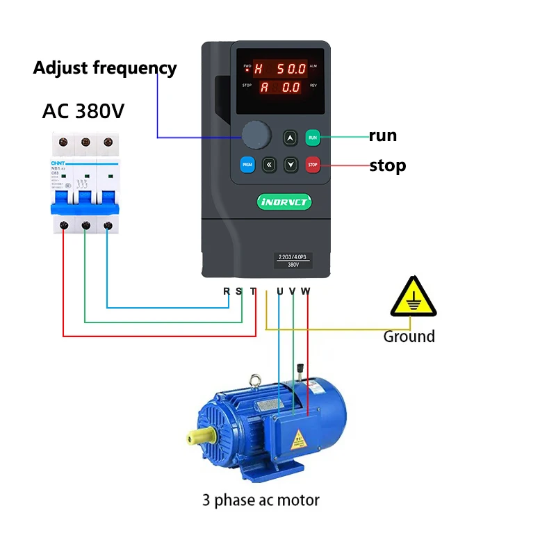 0.75KW-630KW Three Phase 380V AC Drive-Adjustable Speed Drive & Industrial Frequency Inverter IP20 for Water Pumps