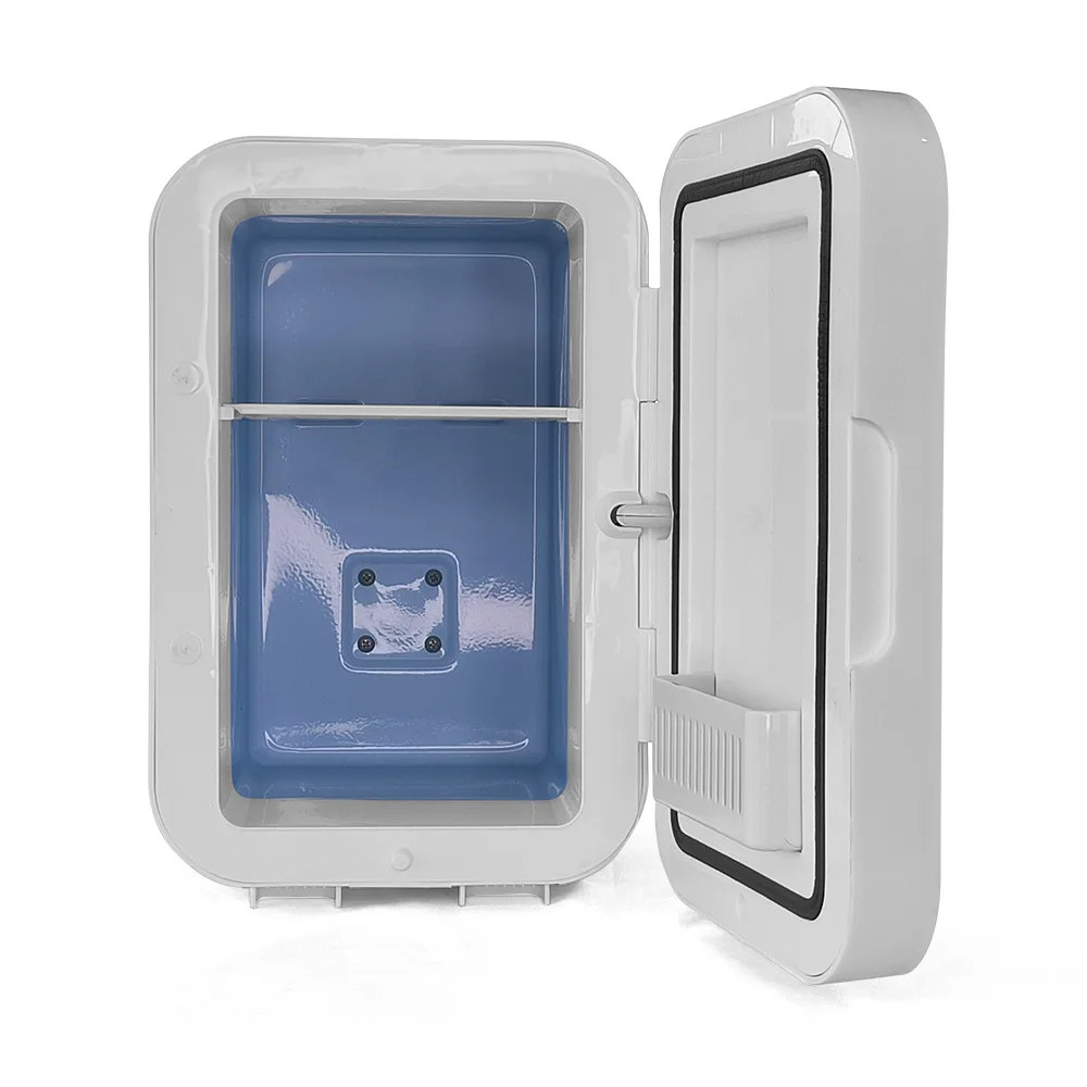 6L Mini Fridge for Home Car Use Portable Air Cooling Refrigeration Electric Power Source Absorption Feature Mirror Beauty Mini