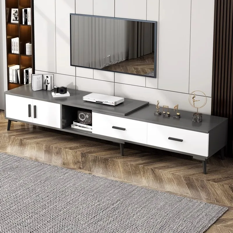 Wooden Telescopic TV Cabinet, Living Room, Household Small Apartment, Integrated Storage And Storage