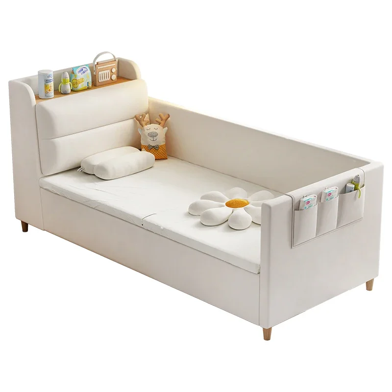 Children's bed Splicing  Solid wood widened bed Boys extra  Splicing custom baby small Splicing large  Storage bed