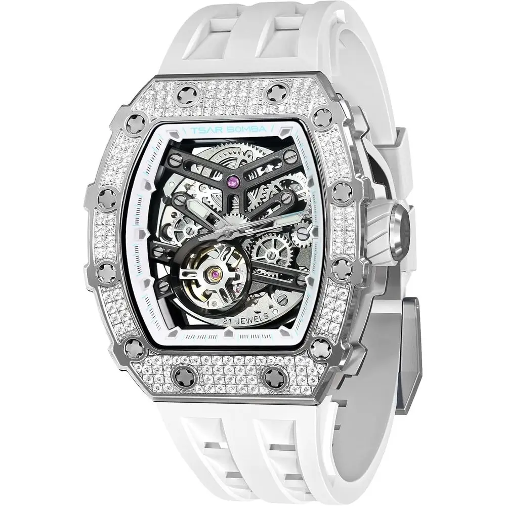 

Мужские автоматические часы TSAR BOMBA: роскошные скелетонизированные механические часы Teau, водонепроницаемые до 50 м, уникальные и стильные.