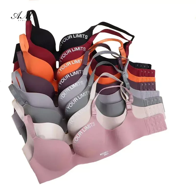 Fashion Women Seamless Bra Sexy Push Up Bralette Underwear Wireless Female Adjusted-straps Lingerie Letter Pattern Bras image 5