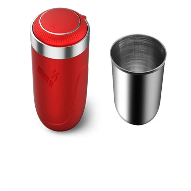 

Car Ashtray With LED Light Portable Universal Alloy Ash Tray Aluminum Cup Smokeless For Audi BMW car