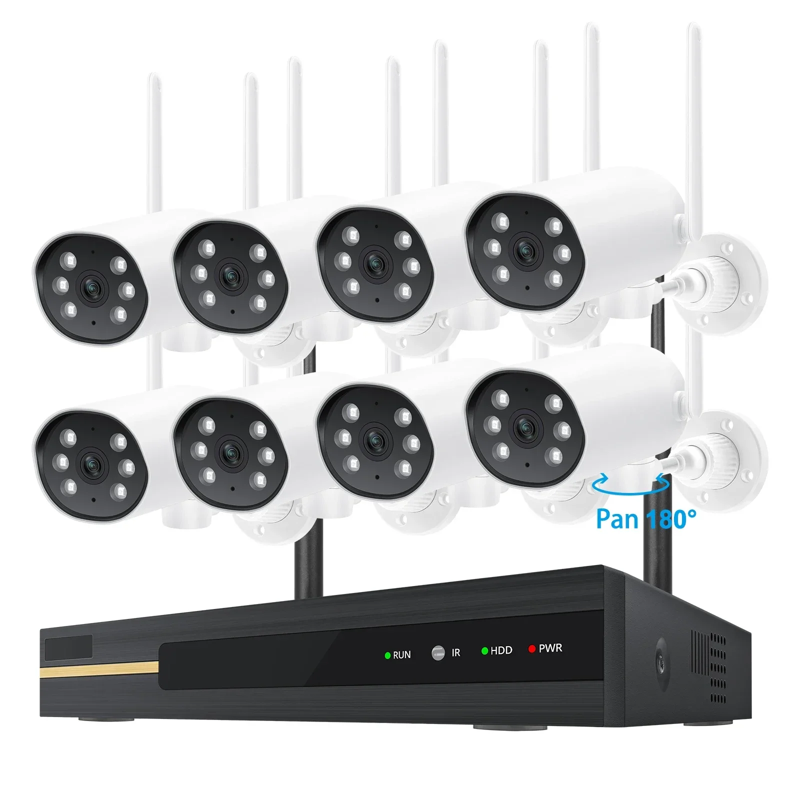 

Security Wifi CCTV Surveillance 8CH NVR KIT Ip Outdoor Wifi Smart 3mp Auto Tracking Cctv Ptz c a mera System