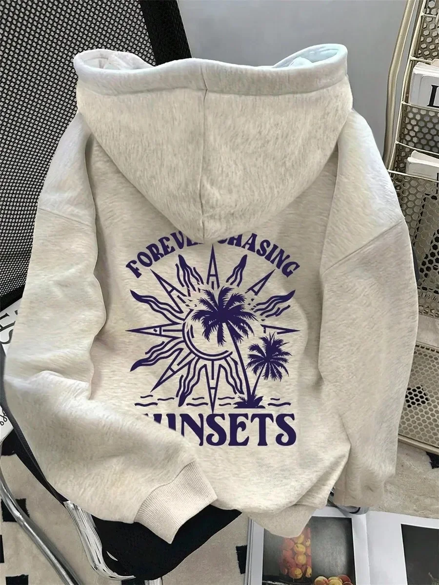 

Осенне-зимний курортный костюм «Forever Sunset Pursuit» — модная хлопковая толстовка с капюшоном, стильный отпуск — толстовка Vibe