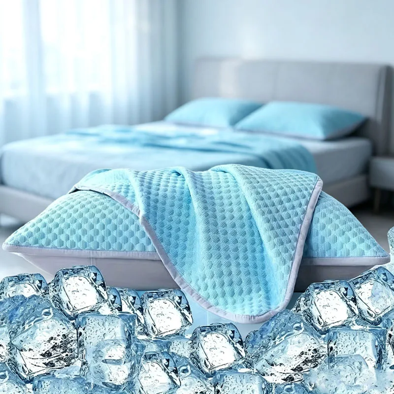 Ice Silk Cooling Pillowcase Quick Dry Breathable Soft Cool Touch for Pillow Summer Travel All Season Home Bedroom Essential