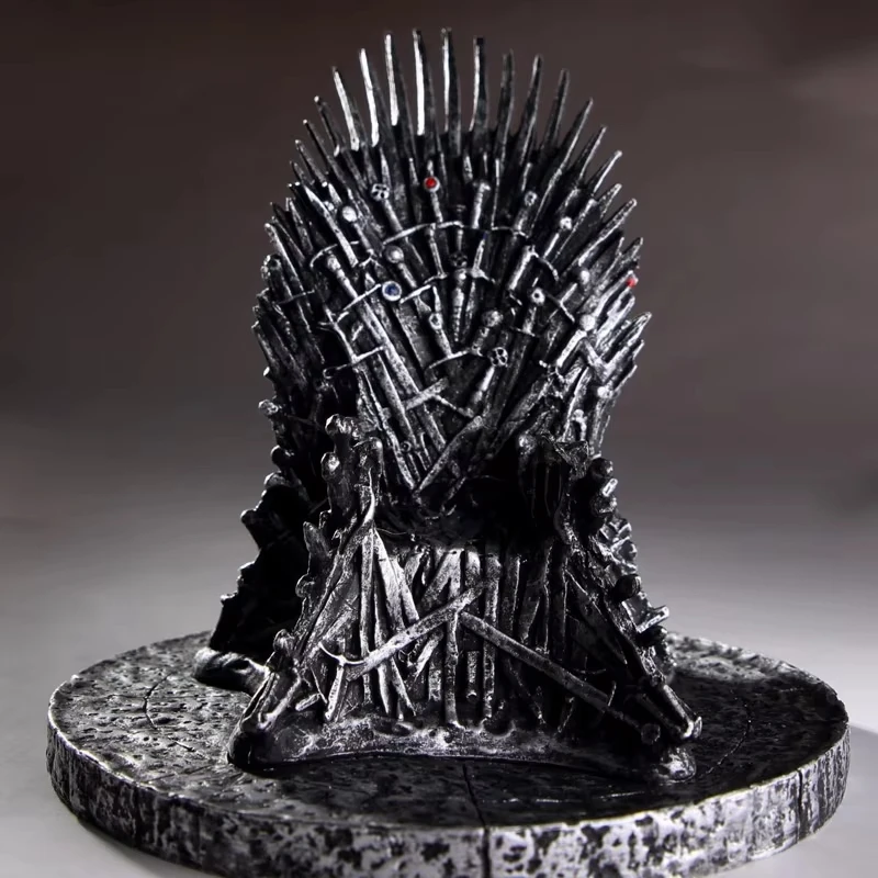 16cm Anime Game The Iron Throne Model Statue Toy Home Car Tabletop Decoration Phone Stand Collection High Quality Model Gifts