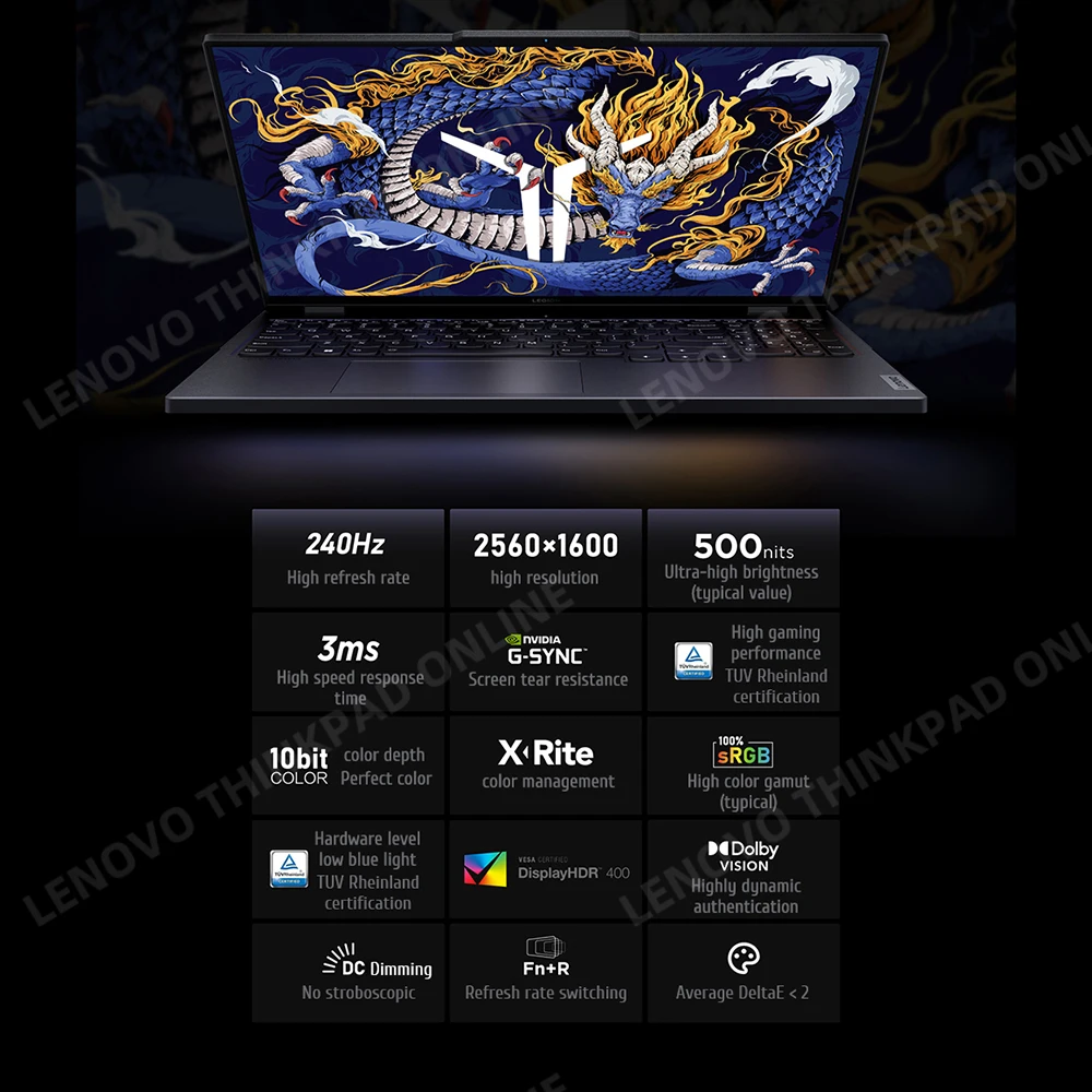Lenovo Legion Y9000P 2024 игровой ноутбук для киберспорта Core i9-14900HX RTX 4060 16 ГБ DDR5 1T SSD 16-дюймовый экран 2,5 К 240 Гц для ноутбука