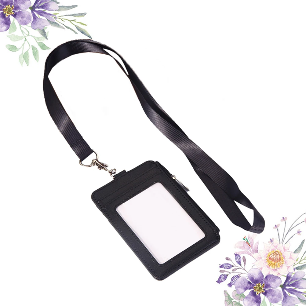 

Badge Card Holder ID Hanging Name Tag Protector Sleeves Work Permit Storage Pocket