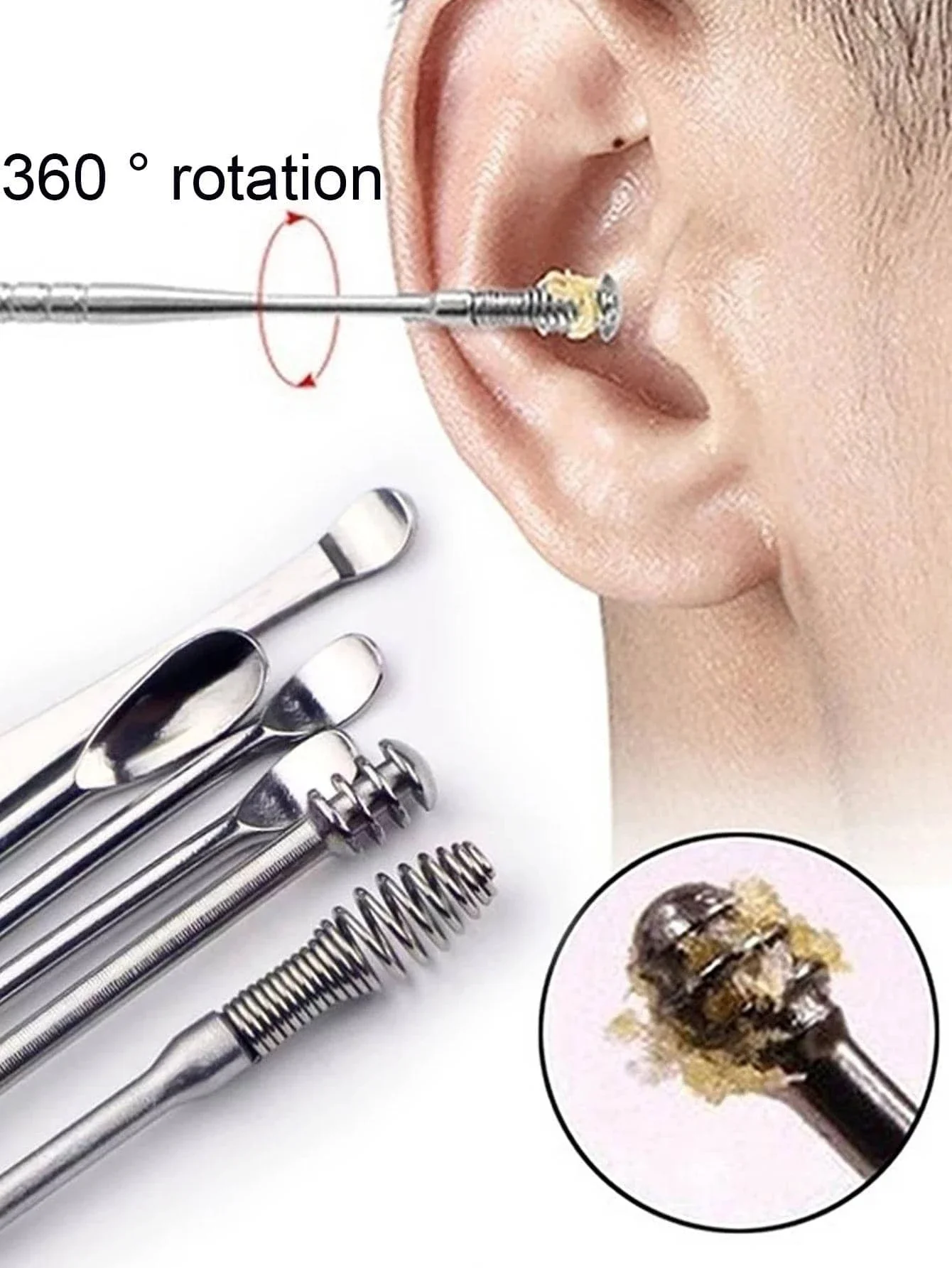 6pcs Stainless Steel Ear Pick