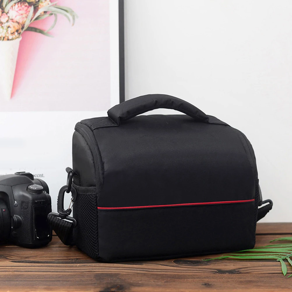 

Dslr Single Shoulder Anti-Shock Nylon Pouch Compact Protective Case For Digital Lenses Travel Storage With Adjustable Strap