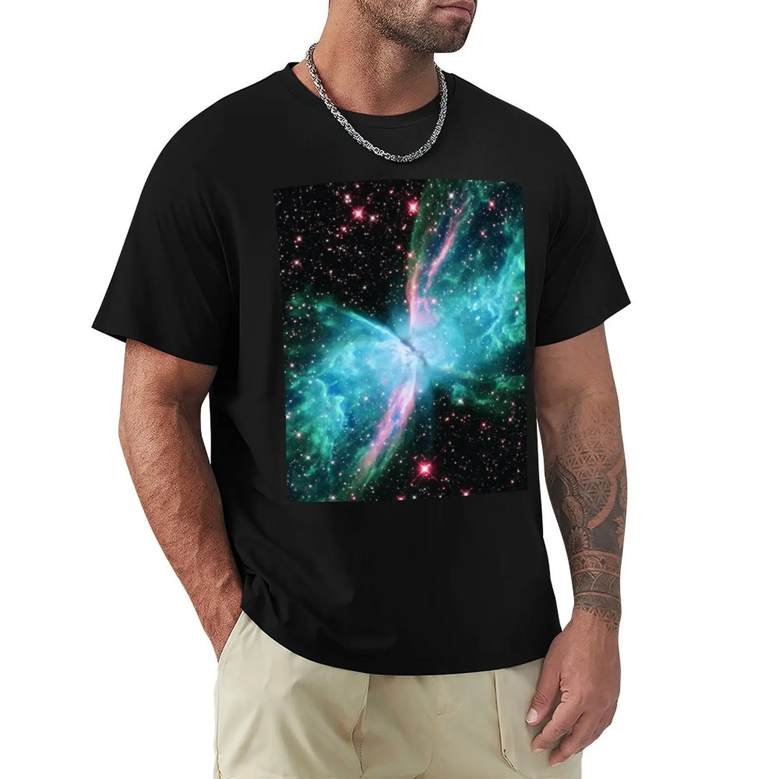 Space The Butterfly Nebula T-Shirt Large Size Soft Cotton T-Shirt