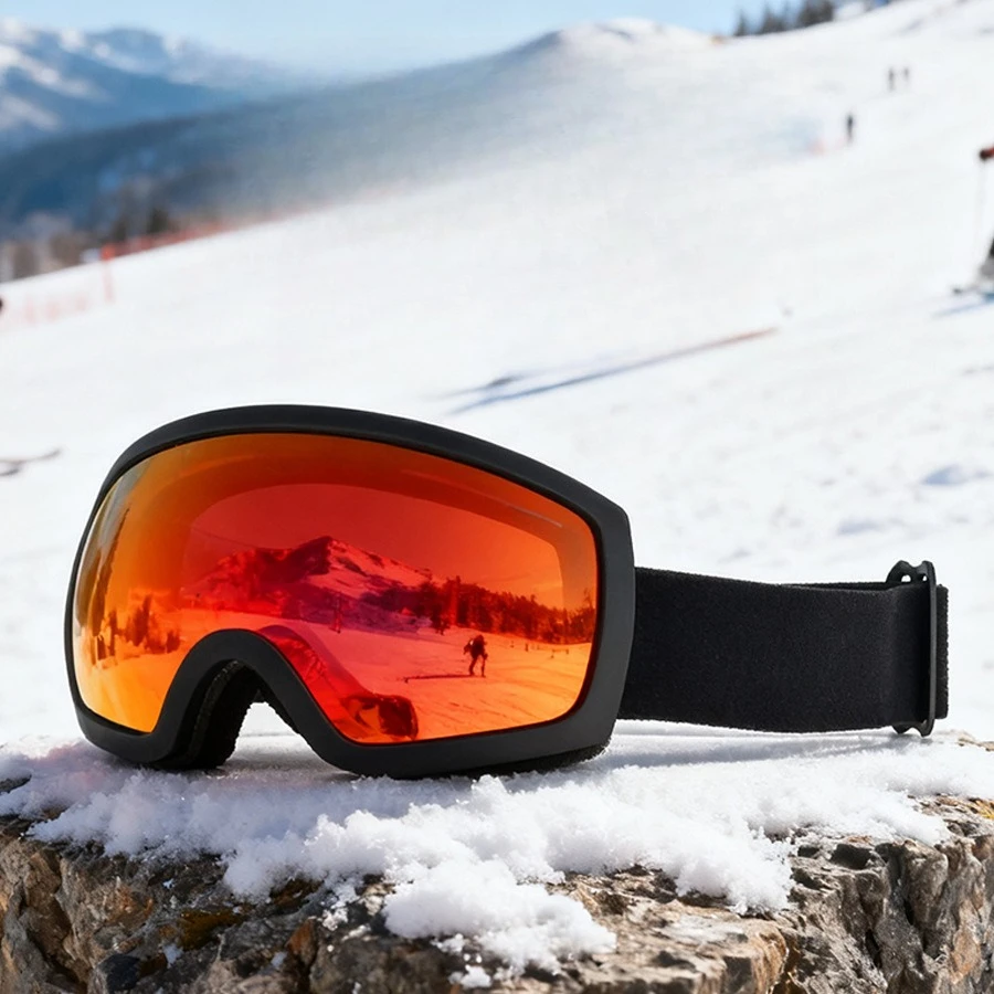 SEAMERGO Double-layer Anti-fog Wide-angle Skiing Eye Protection Sunglasses for Men and Women Kaka Myopia Glasses Anti-slip Strip