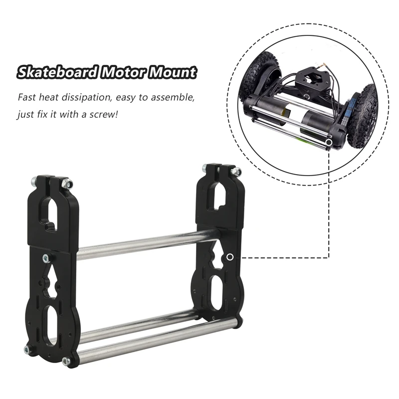 Electric Mountain Skateboard Truck Using Stronger Motor Bracket With Motor Protection Cover And Pulley Protection Cover