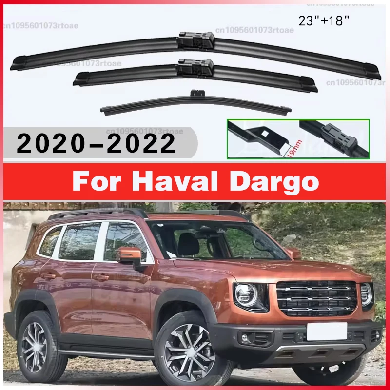 Für Haval Dargo Big Dog 2020 2021 2022 3-teilige Windschutzscheibenbürsten Auto-Zubehör LHD Vordere und Hintere Scheibenwischerblätter