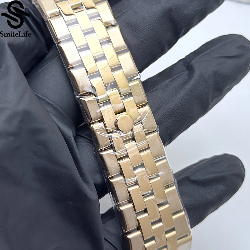 SmileLife 39.5 مللي متر RoseGold Land-Dweller ساعة مع حزام الياقوت الزجاج 33.8 مللي متر الطلب صالح NH35 ساعة يد تعمل بالحركة اكسسوارات