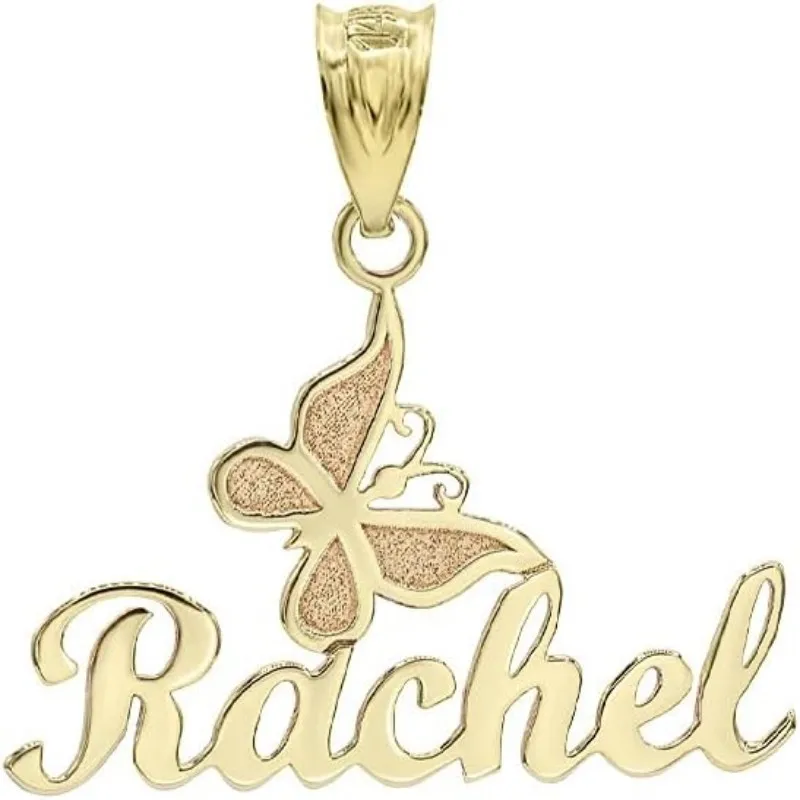 

Custom Butterfly Name Necklace Personalized Butterfly Necklace for Women Stainless Steel and Gold-Colored Women's Jewelry