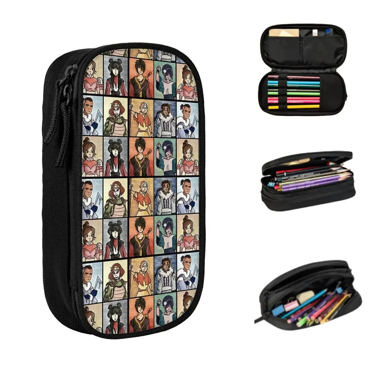 The Last Paintbender Team Avatar Ultimate Pencil Cases Large Storage Pen Bags Pen Box Pencil Pouch For Boys Girls Stationery