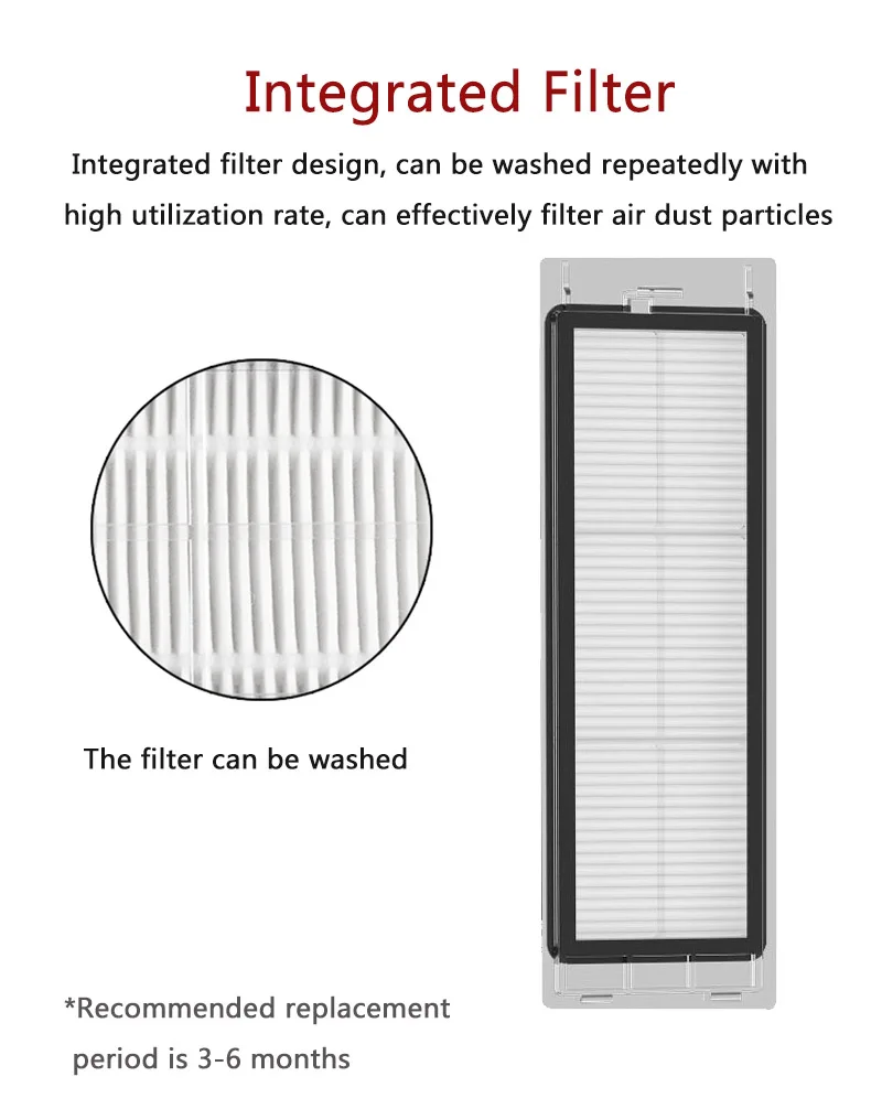 ل Roborock S4 S5 S5 MAX S6 MaxV S6 Pure E4 E5 قطع الغيار فرشاة جانبية رئيسية فلتر HEPA ملحقات المكنسة الكهربائية