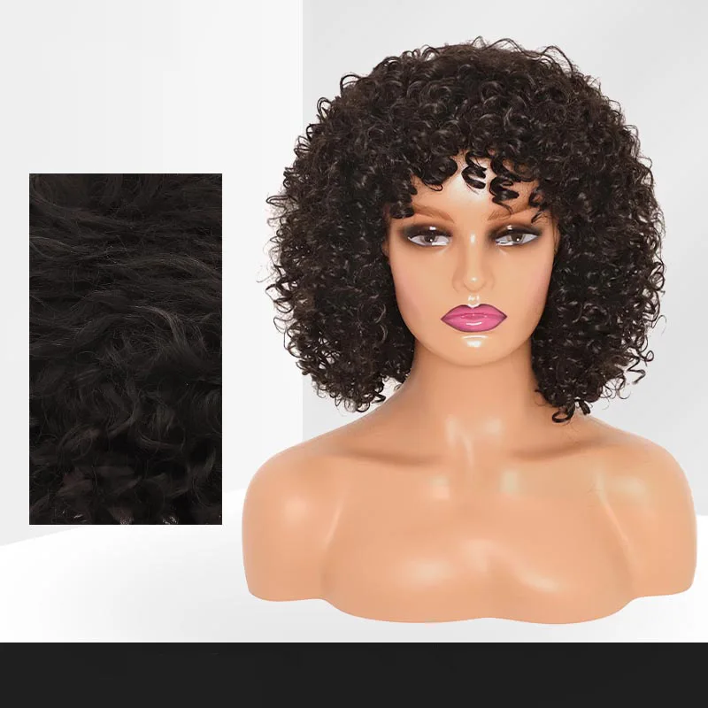 

для женщин, синтетическое высокотемпературное волокно, маленькая африканская гусеница, длинные вьющиеся волосы, парик, чехол на голову