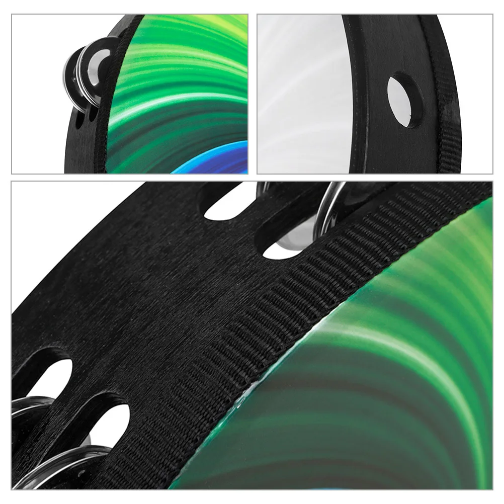 

Handheld Tambourine Drum Kids Musical Instrument Educational Plaything Percussion Hand Bell Festival Party Prop