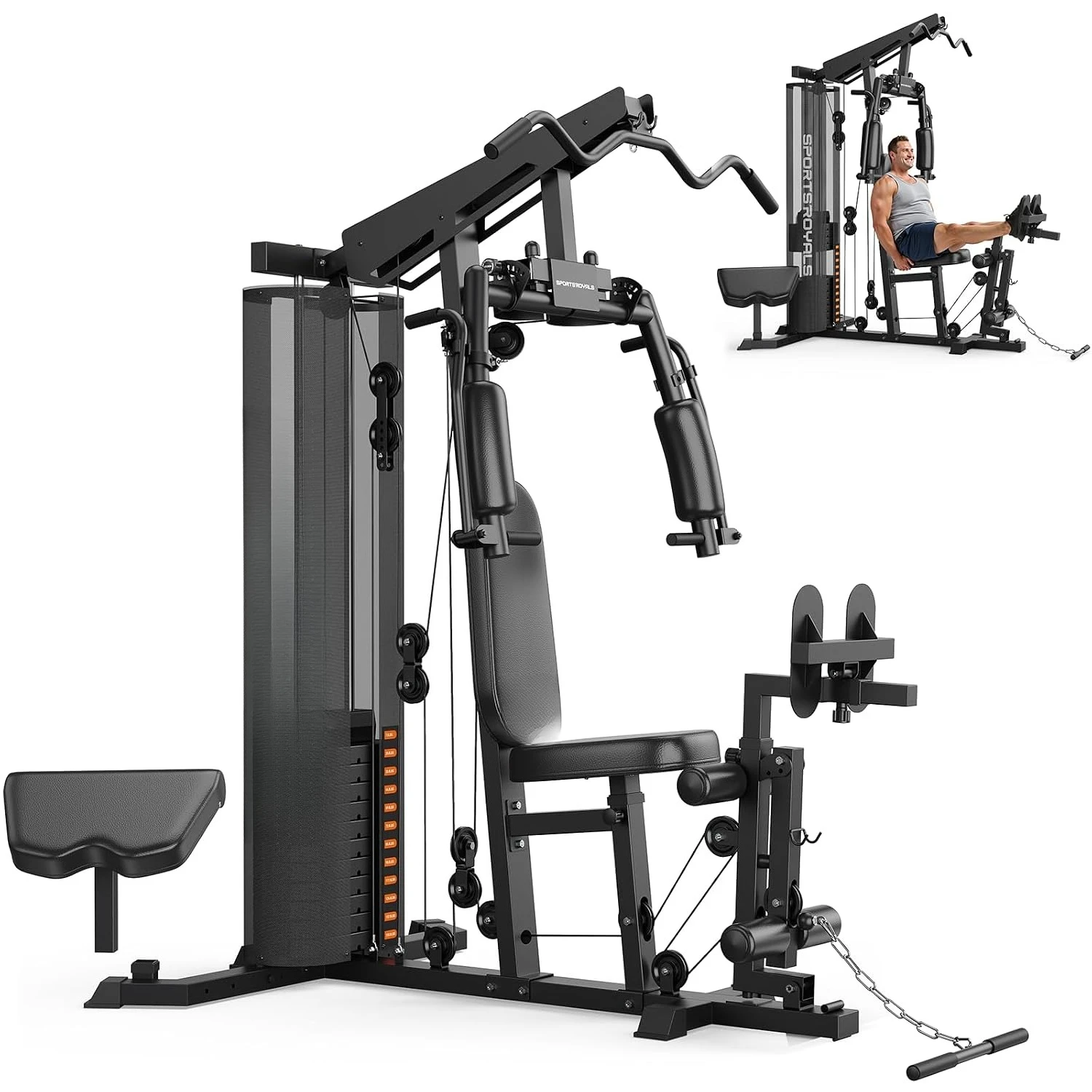 Home Gym With Leg Press - Домашний тренажерный зал, многофункциональная тренировочная станция