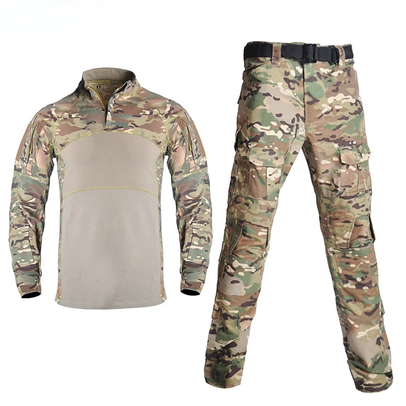 Spring Thin Style Tactical Frog Suit Set Men Quick Drying Wear-resistant Breathable 2-piece Outdoors Training Hunting Uniform