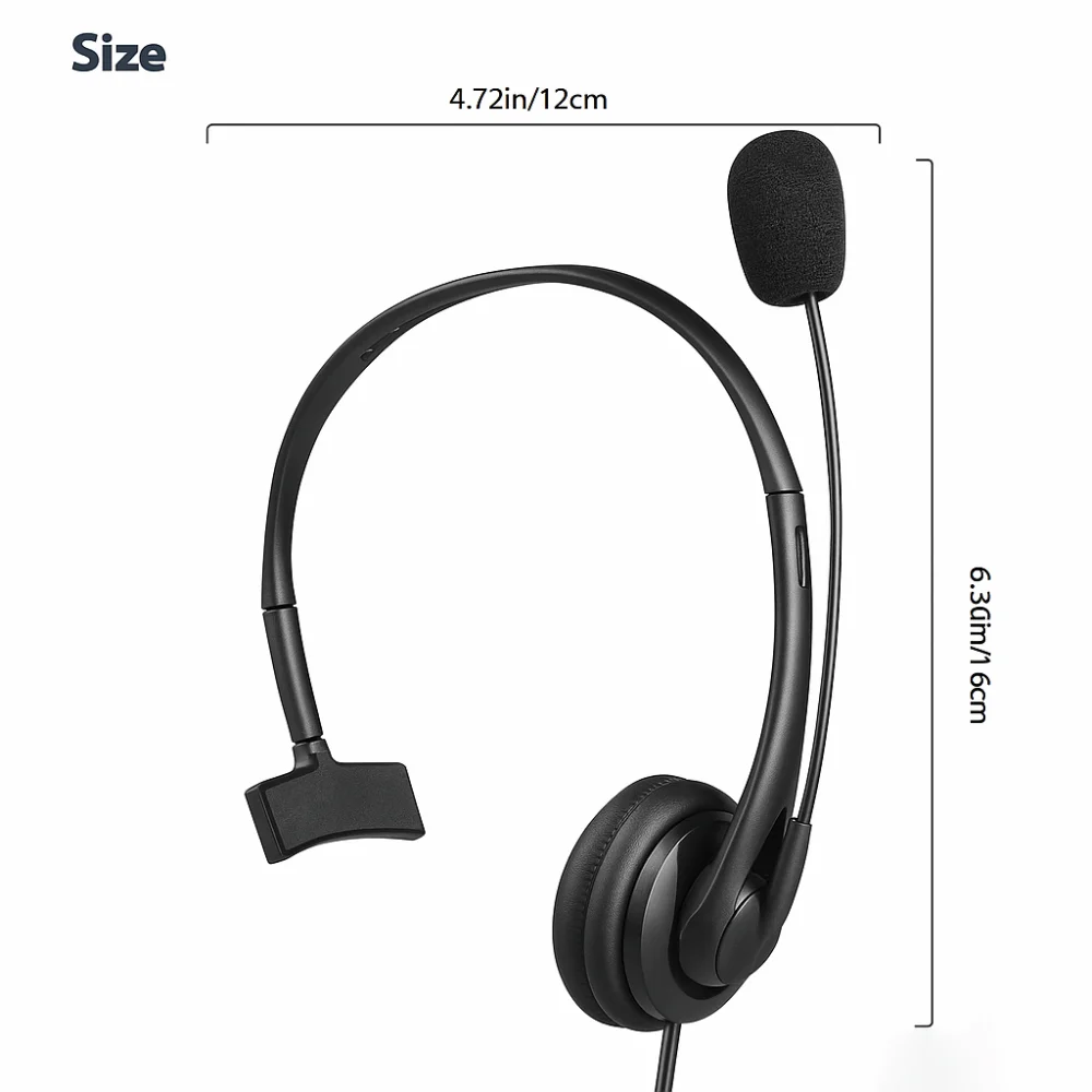 سماعة رأس بتصميم فوق الأذن، سماعة رأس لاسلكية بخاصية إلغاء الضوضاء، عصابة رأس قابلة للتعديل، اتصال في اتجاهين، خفيفة الوزن