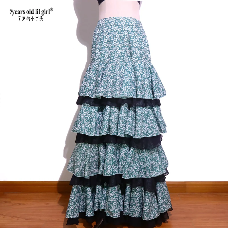 Costume de Flamenco espagnol, robe de spectacle pour femmes et filles, salle de bal Gyspy DTT94Festival, vêtements de danse, plusieurs couleurs, ESS34