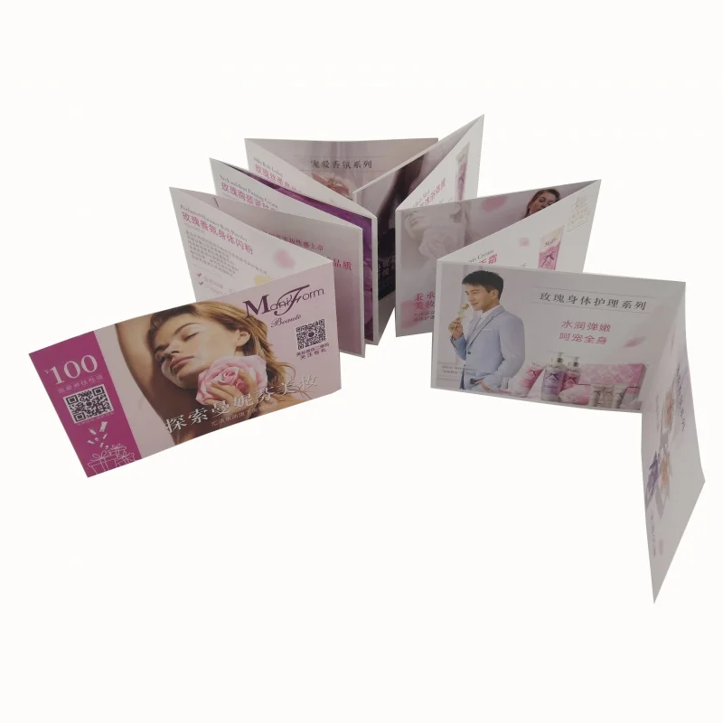 Customized product.Brochure Flyer Leaflet Fold Booklet Paper Product Manual Custom Paper Offset Printing 4-color Printing Paper