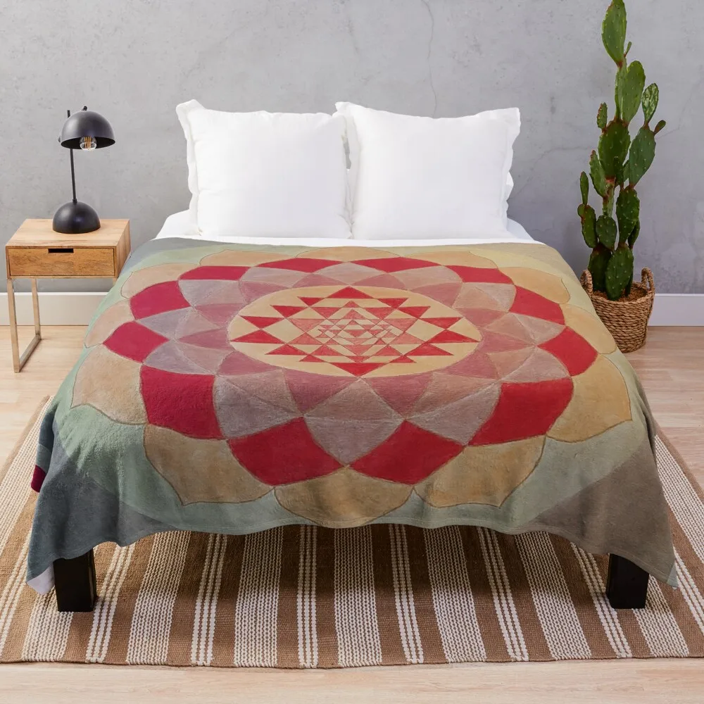 

Sri Yantra in the Crown(Sahasrara)chakra Throw Blanket Luxury Decorative Beds for babies manga Blankets