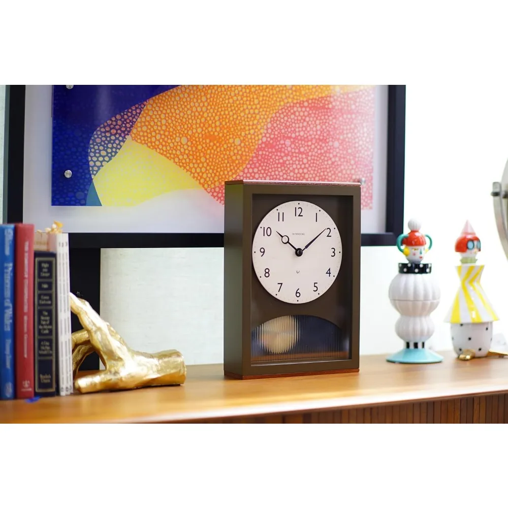 ساعة بندول ساعة حائط ساعة مكتب يابانية مصنوعة يدويًا من خشب الزان والبلوط والجوز ساعة من الخشب الصلب غير موقوتة تعمل بالبطارية عتيقة