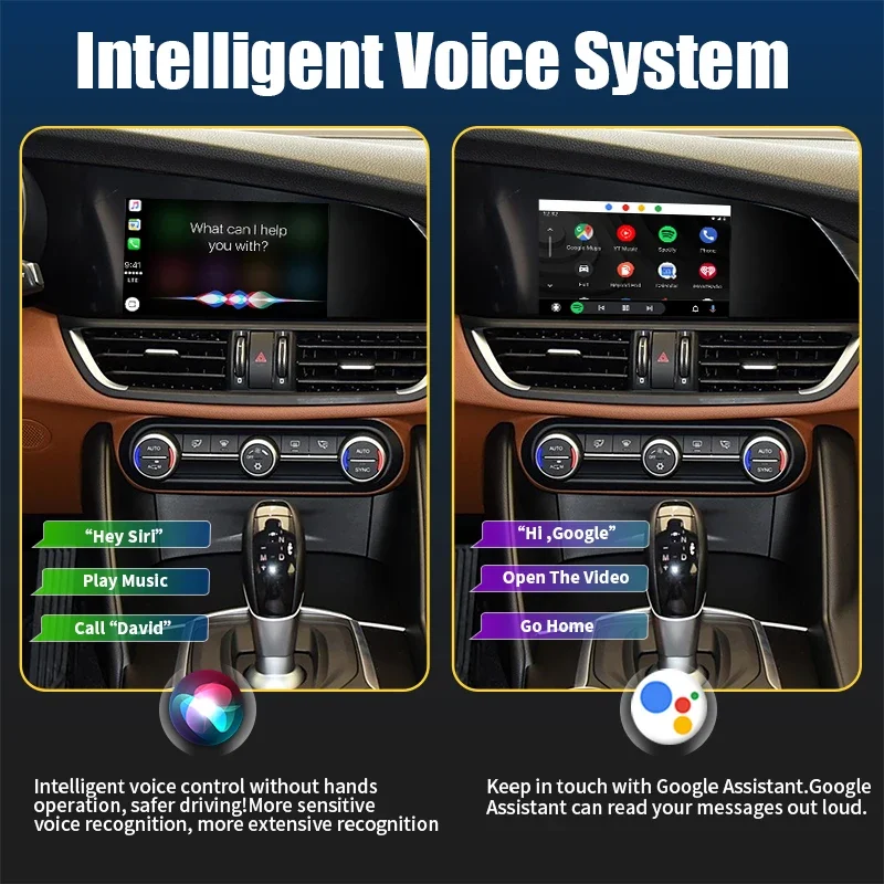 2025 Android  Auto Mirror Link  for Alfa Romeo Stelvio & Giulia 2014-2019 AirPlay CarPlay Function Wireless Carplay Auto module