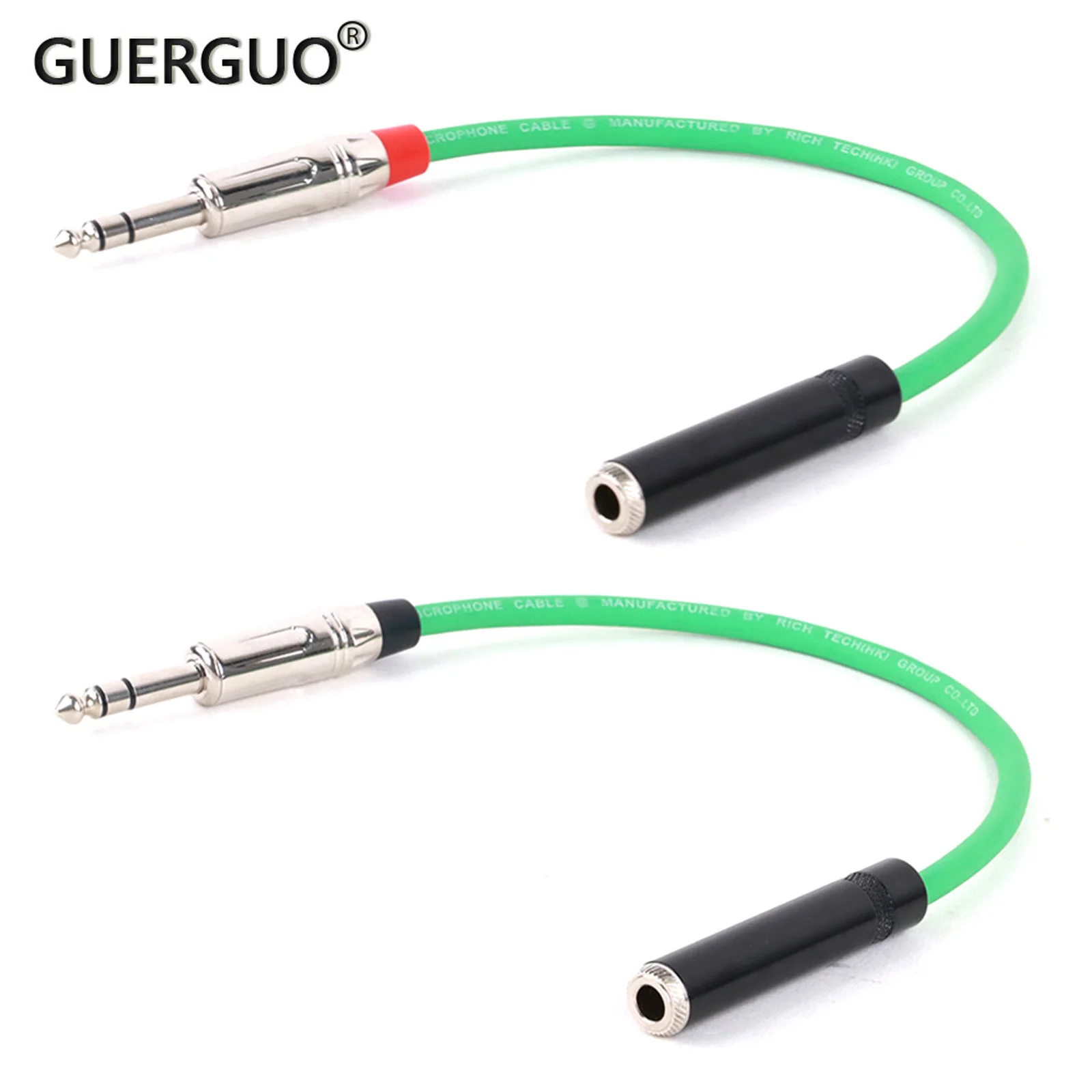 

GuerGuo 6.35mm 1/4inch Stereo TRS Male to 6.35mm 1/4inch Stereo TRS Female Jack Instrument Audio Cable For Electric Guitar Mixer