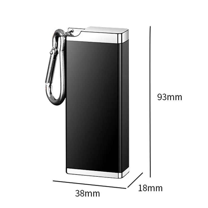 Aluminum Alloy Cigarette Case with Carabiner, Portable Mini Metal Ashtray with Lid for Outdoor Travel, Custom Logo Gift