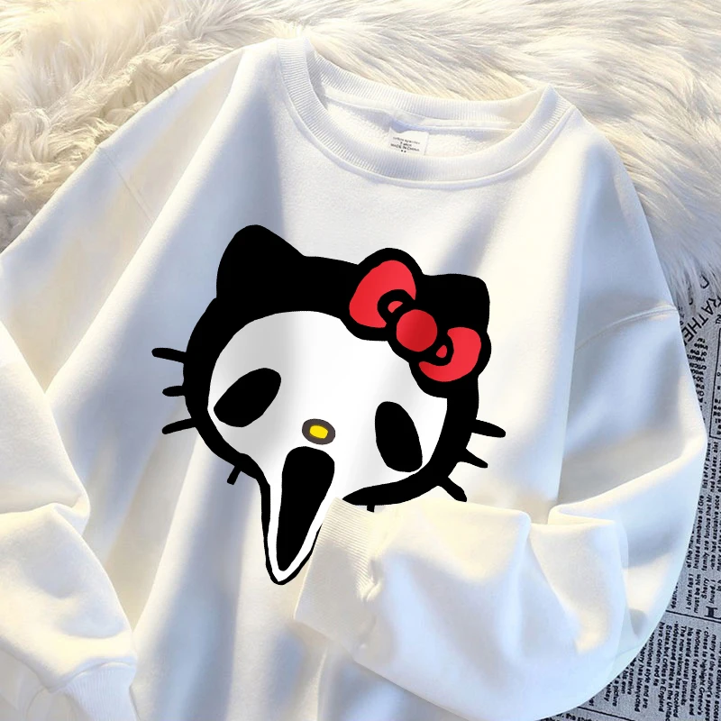

Cartoon Cats Make Funny Faces Sudadera Wo'S Harajuku Comfortable Camisa Fashion Soft Autumn Sweatshirt Casual Warm Clothes