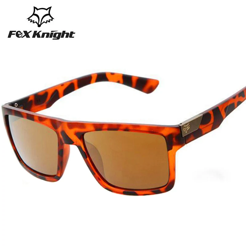 Gafas de sol cuadradas de marca para hombre y mujer, lentes Retro deportivas, diseño de Fox Knight, gafas de viaje para conducir