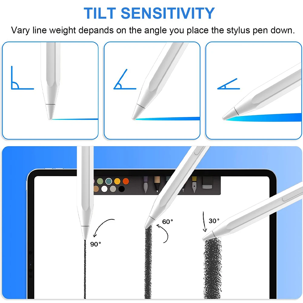 For Apple iPad New Stylus Pencil, for 2018-2024 iPad Air 11 13 M2 2024 Pro 11 13 M4 Attaches, charges, and pairs magnetically