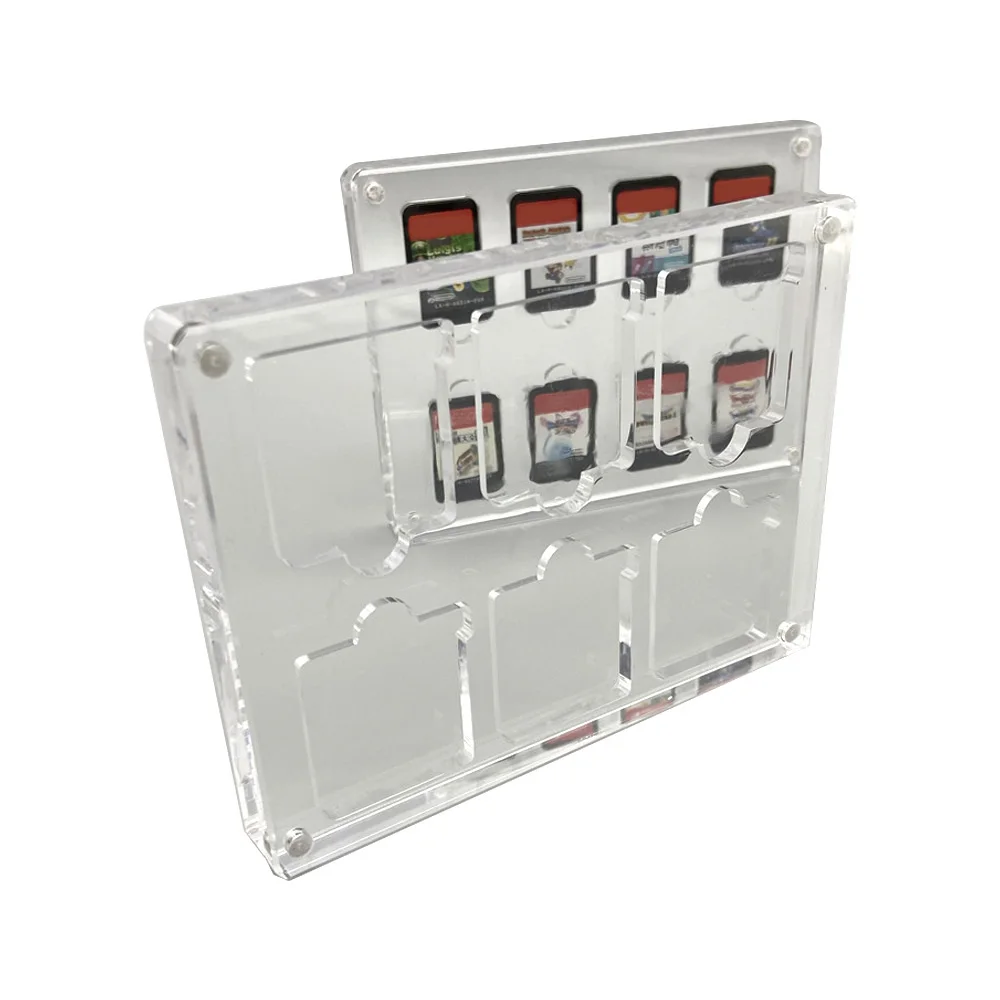 1/6 شبكة عالية الجودة بطاقة الألعاب غطاء مغناطيسي المحمولة التخزين المنظم حافظة شفافة لملحقات ألعاب نينتندو 3DS