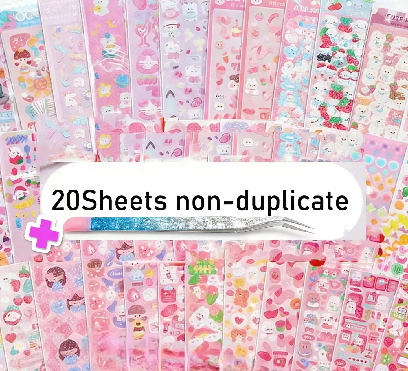 

20 наклеек + 1 пинцет в упаковке. Кавайные высококачественные наклейки гача с лазерной резкой. Разнообразные дизайны для планеров/чехлов для телефонов/декора.
