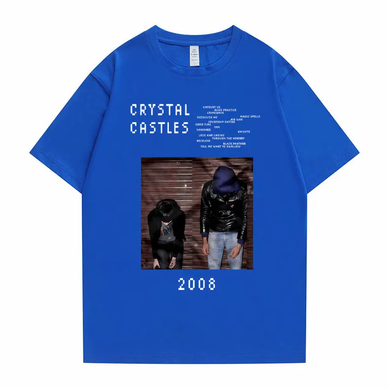 Crystal Castles Graphic T Shirts para homens e mulheres, vintage t