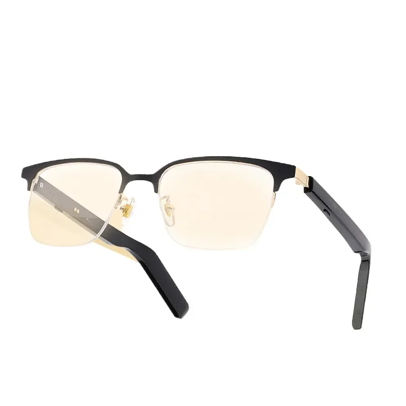 Smart Bluetooth Glasses AI Real Time Translation Touch Control Metal Frame Wireless Audio Headset for Driving Music Calls Men