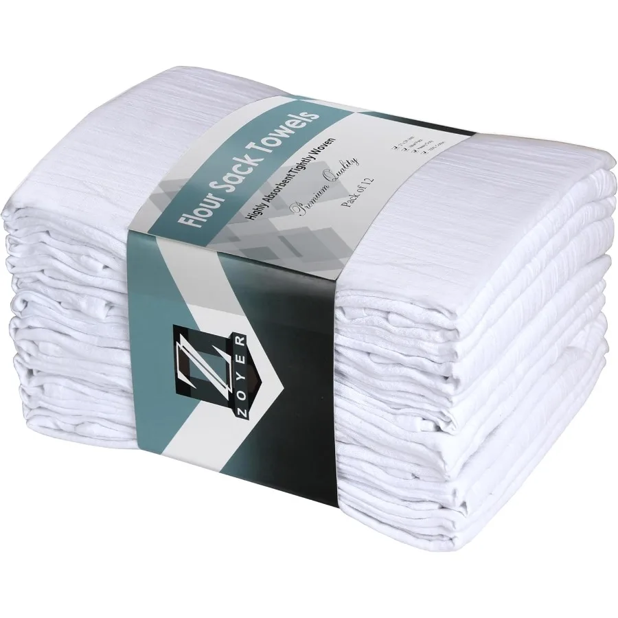 

Flour Sack Towels 28" x 28" 4 Pack - 100% Cotton Dish Towel - Machine Washable TeaTowels Ultra Absorbent BarTowels Dish Cloth P