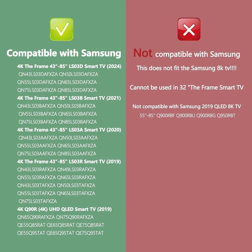 5 м один невидимый соединительный кабель BN39-03006A для Samsung 4K Ultra HD Smart LED Frame TV box QN55LS03AAGXZD, QN43LS03AAF16ft