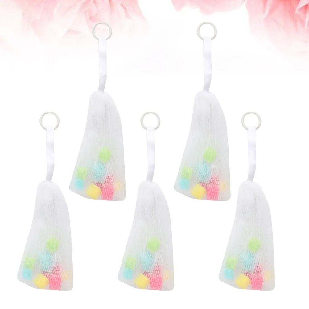 5 قطعة رغوة صافي كيس فقاعات للصابون كلنسر الإسفنج الحقيبة شنق دش ملحق صانع فقاعات للوجه اليدوية النفط الفاكهة #1